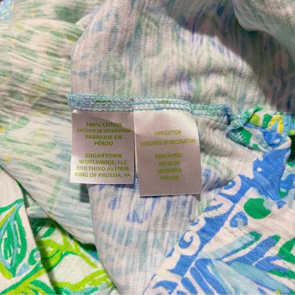 Lilly Pulitzer Tunic Women’s Size Small Kaia Knit Blue Green 3/4 Sleeve - Picture 8 of 8